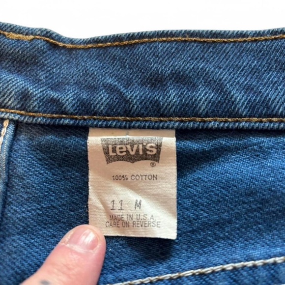 Vintage 90s‎ Levi's Blue Tab Women's 11 31x29 High Rise Tapered Leg Indigo Wash - Picture 3 of 5